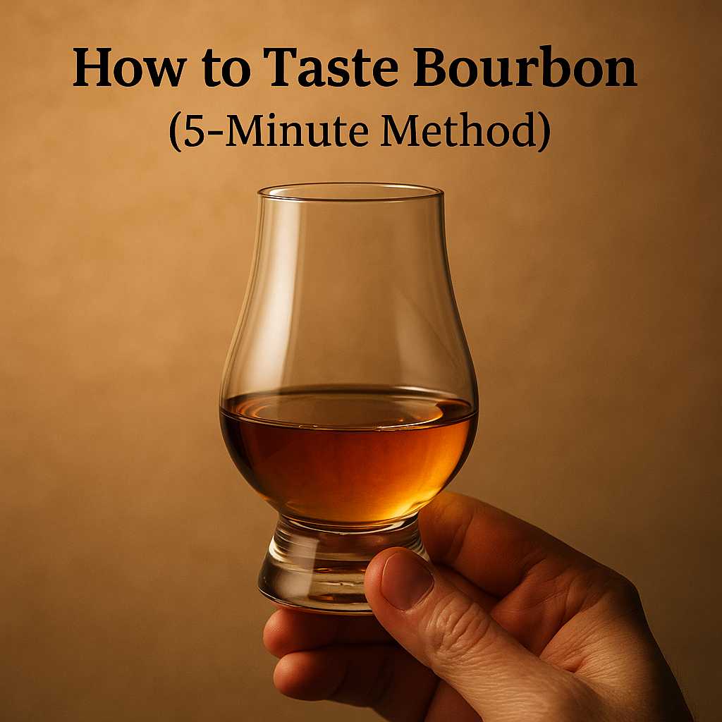 Bourbon tasting in a Glencairn glass with golden light – Shop Bourbon Online