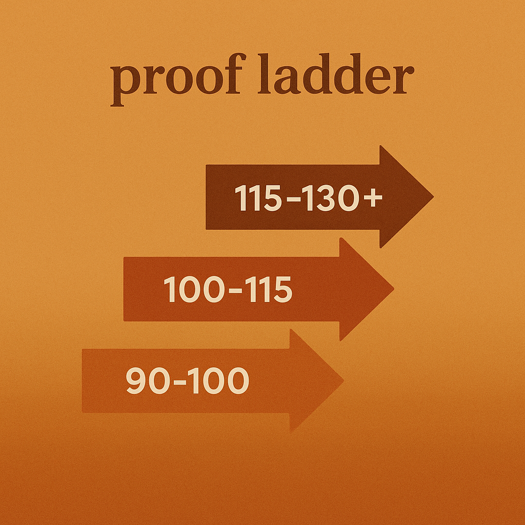 Bourbon proof ladder from 90–100, 100–115, and 115–130+ – Shop Bourbon Online